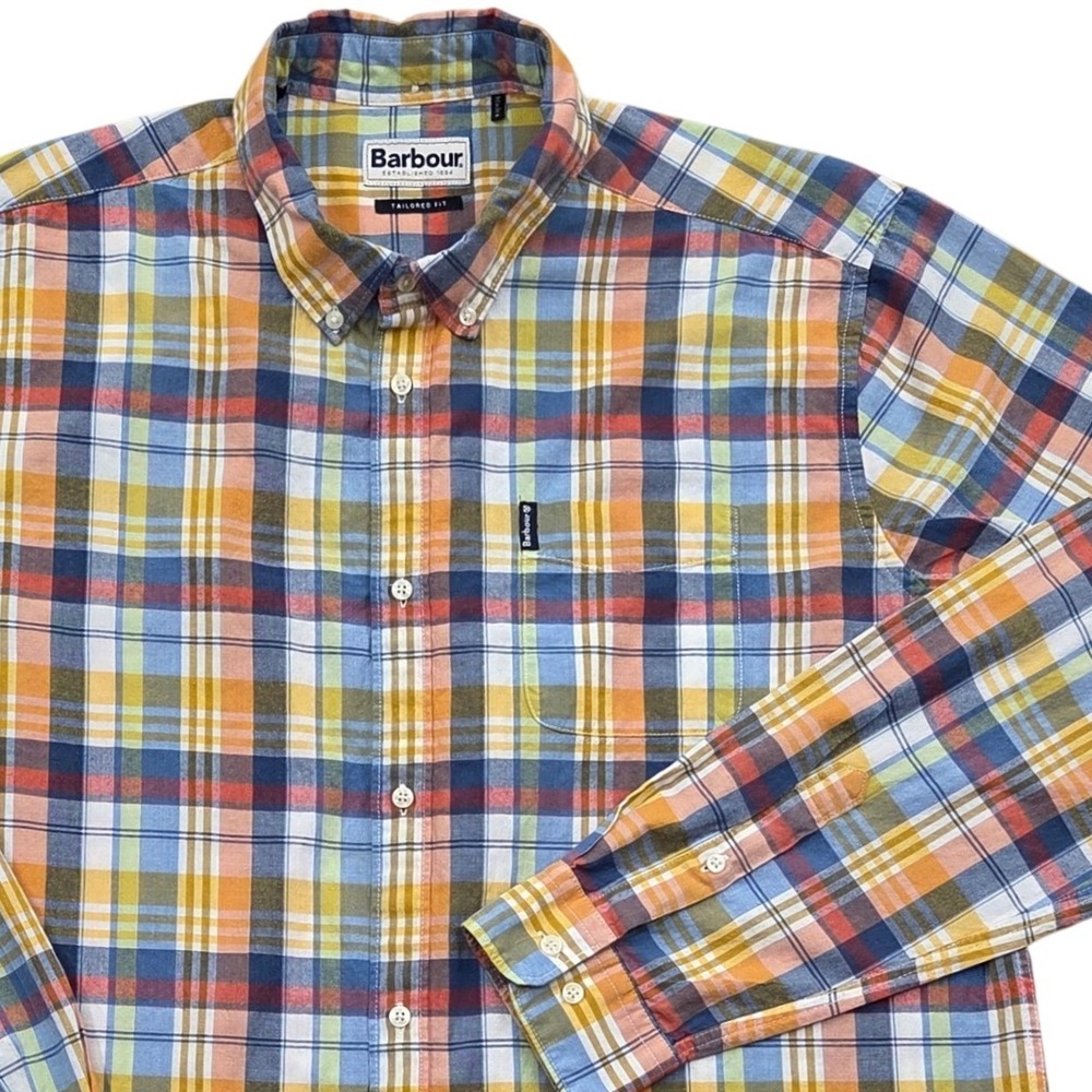 Barbour Seacove Tailored L/S Shirt MSH4937RE62 Multicolor Plaid Mens XL‎